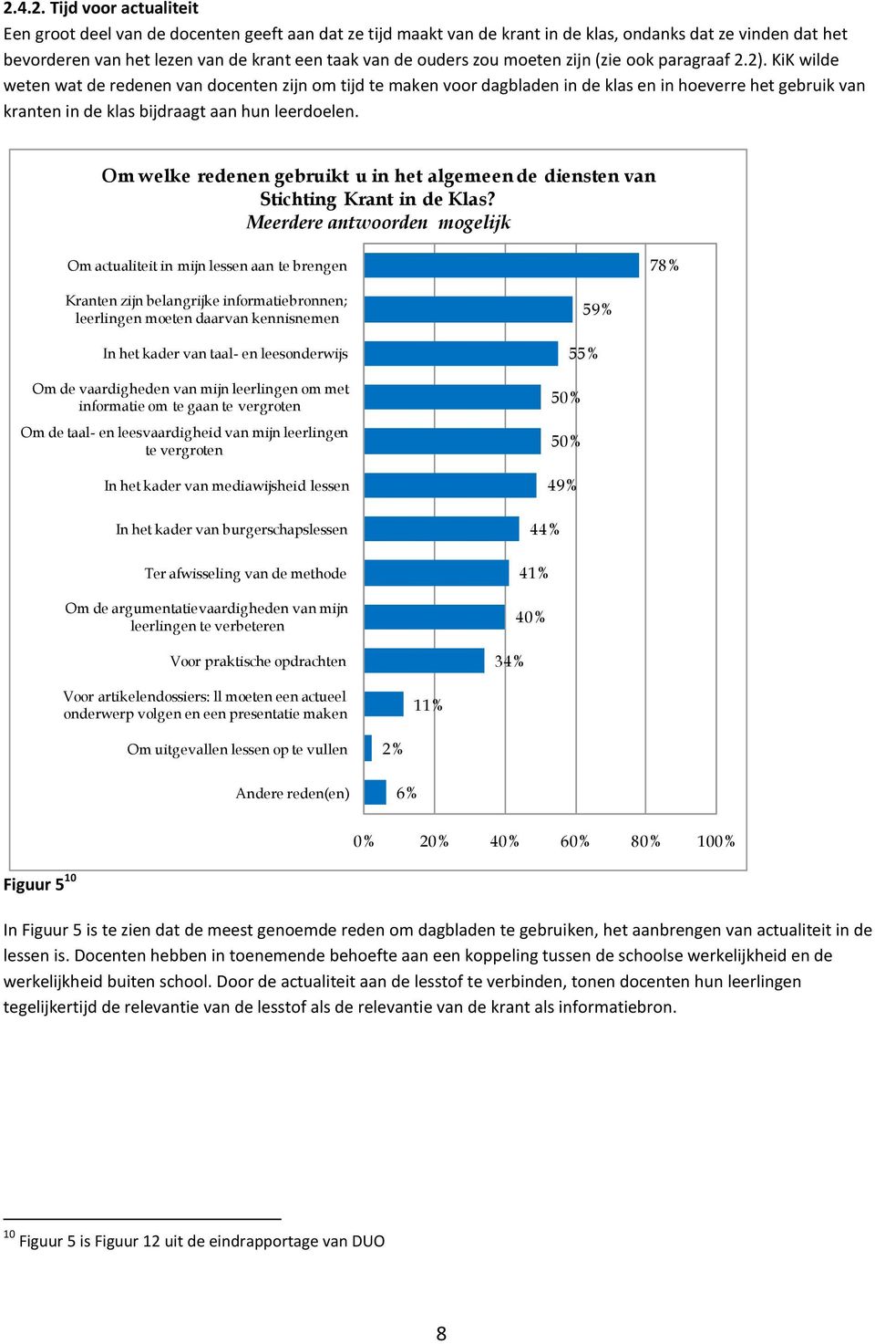 KiK wilde weten wat de redenen van docenten zijn om tijd te maken voor dagbladen in de klas en in hoeverre het gebruik van kranten in de klas bijdraagt aan hun leerdoelen.