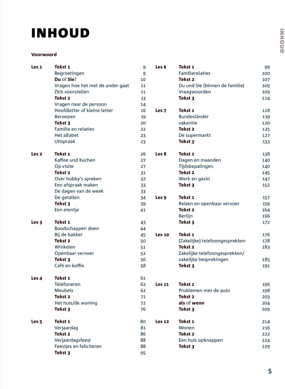 23 Les 2 Tekst 1 26 Kaffee und Kuchen 27 Op visite 27 Tekst 2 31 Over hobby s spreken 32 Een afspraak maken 33 De dagen van de week 33 De getallen 34 Tekst 3 39 Een etentje 41 Les 3 Tekst 1 43