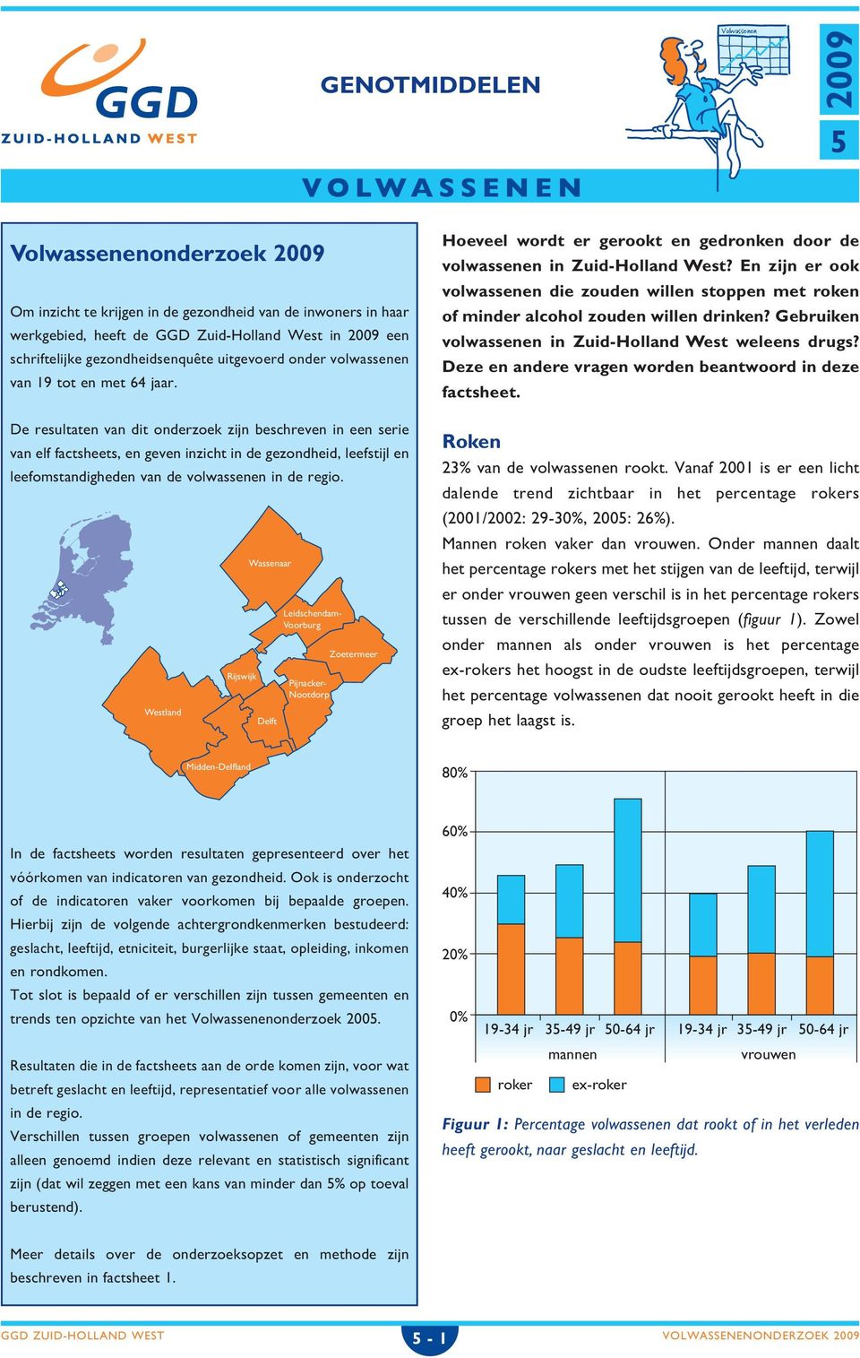 De resultaten van dit onderzoek zijn beschreven in een serie van elf factsheets, en geven inzicht in de gezondheid, leefstijl en leefomstandigheden van de volwassenen in de regio.