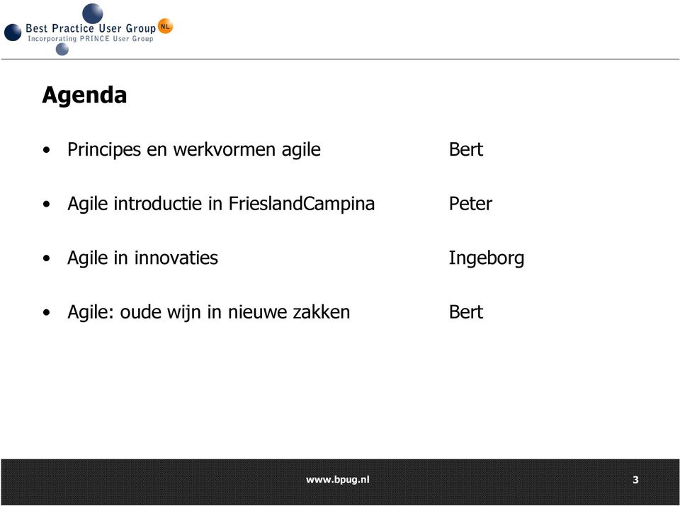 Peter Agile in innovaties Ingeborg Agile: