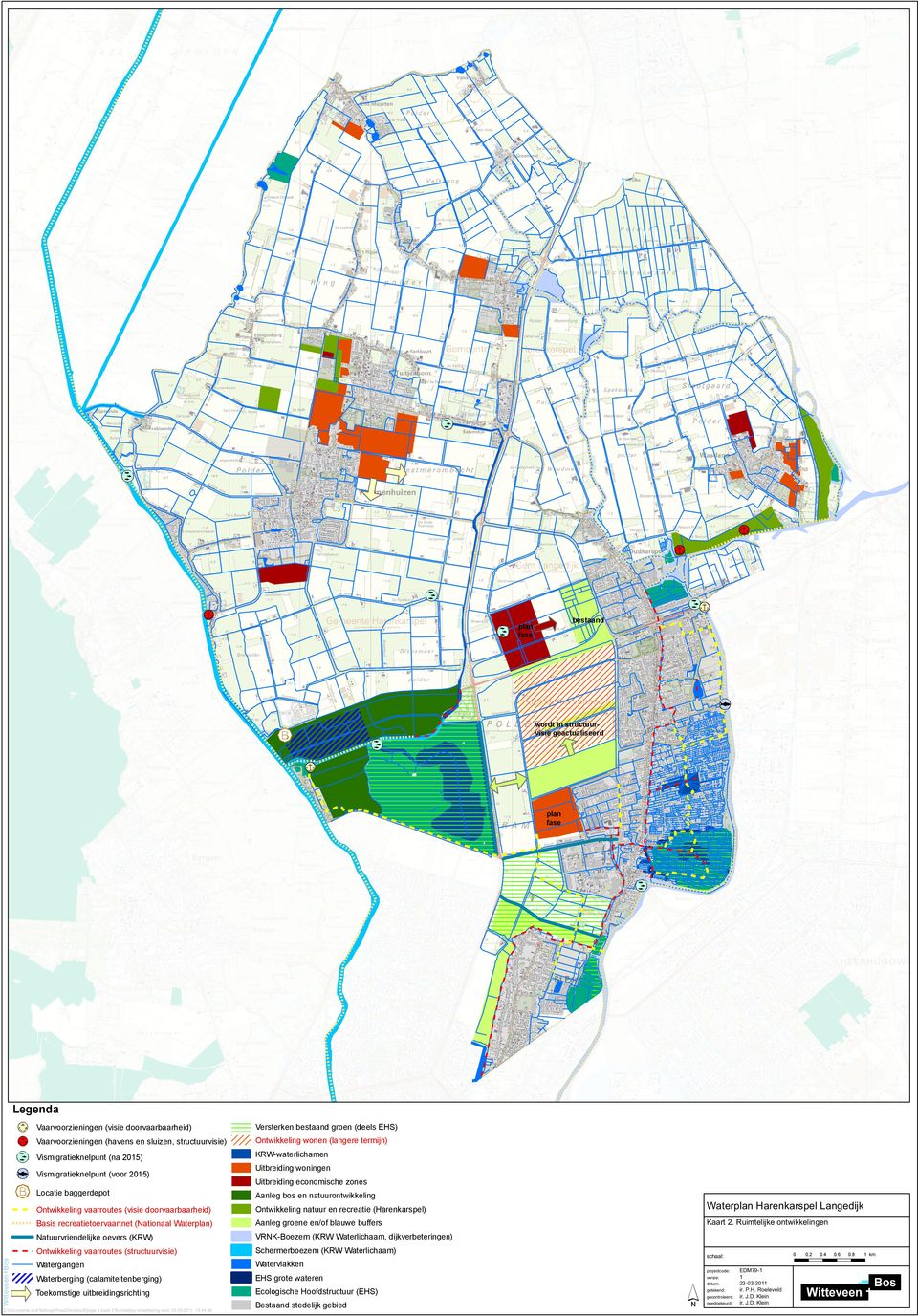 oevers (KRW) Ontwikkeling vaarroutes (structuurvisie) Watergangen Waterberging (calamiteitenberging) C:\Documents and Settings\Roep\Desktop\Bijlage 3 kaart 2 Ruimtelijke ontwikkeling.