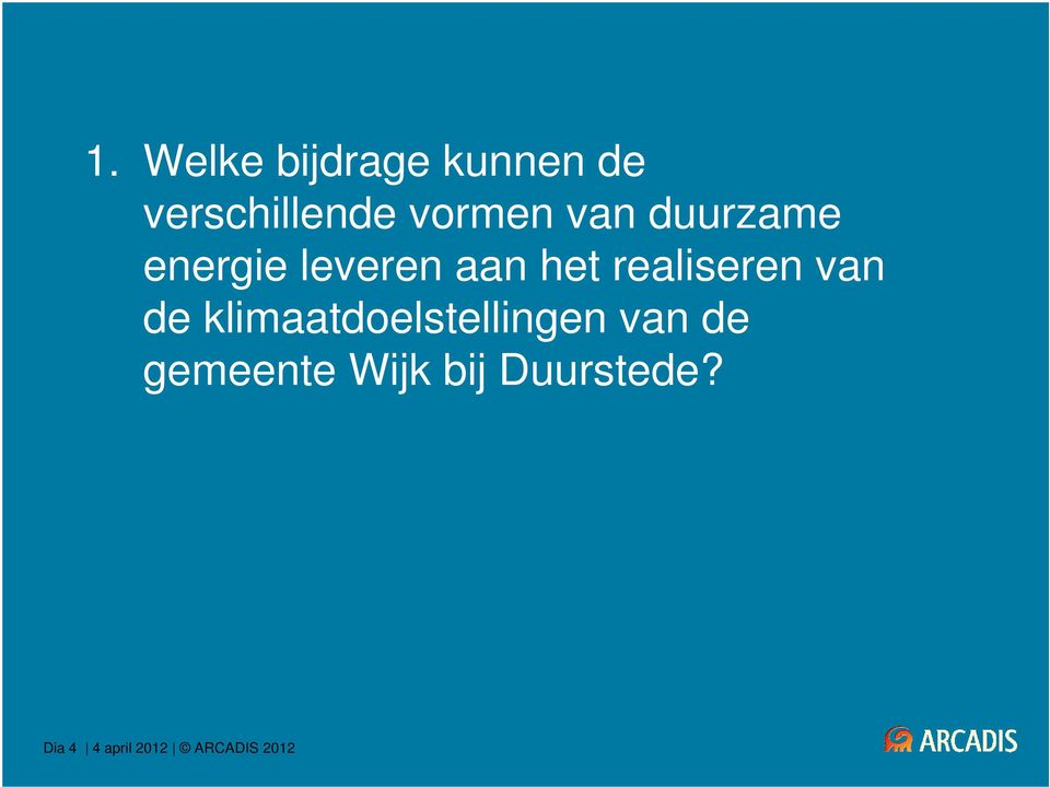 van de klimaatdoelstellingen van de gemeente