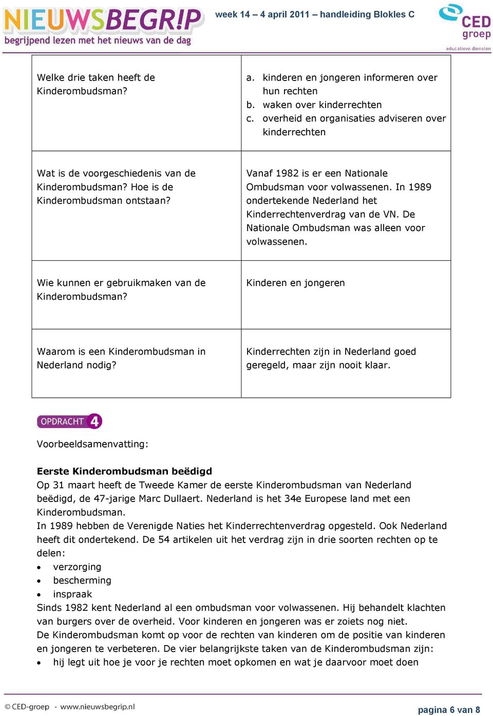 In 1989 ondertekende Nederland het Kinderrechtenverdrag van de VN. De Nationale Ombudsman was alleen voor volwassenen. Wie kunnen er gebruikmaken van de Kinderombudsman?