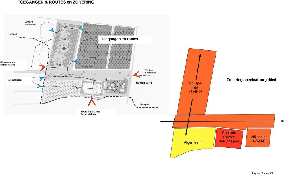 spelen (4)-8-14 Zonering speelnatuurgebied Fietspad Hoofd-ingang met