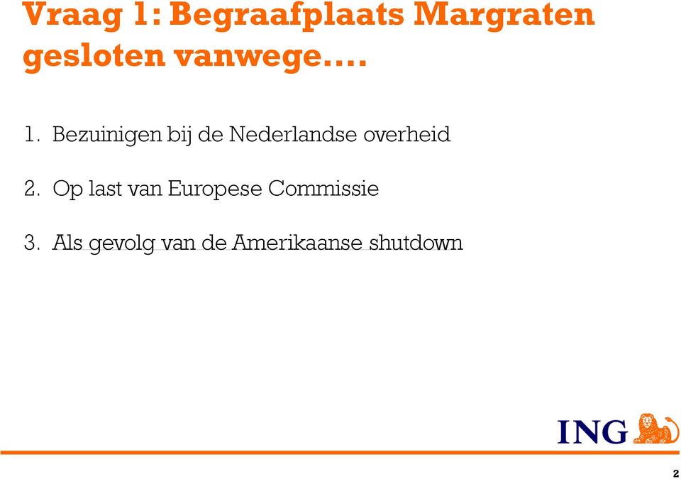 Bezuinigen bij de Nederlandse overheid 2.