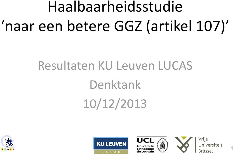 107) Resultaten KU Leuven