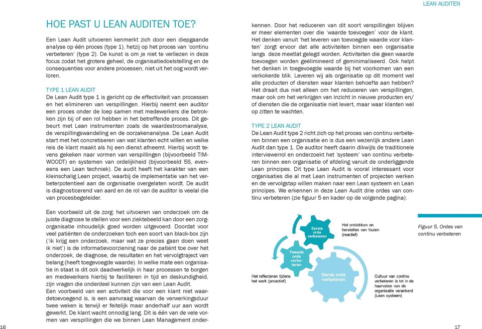 type 1 LeAn AuDit De Lean Audit type 1 is gericht op de effectiviteit van processen en het elimineren van verspillingen.