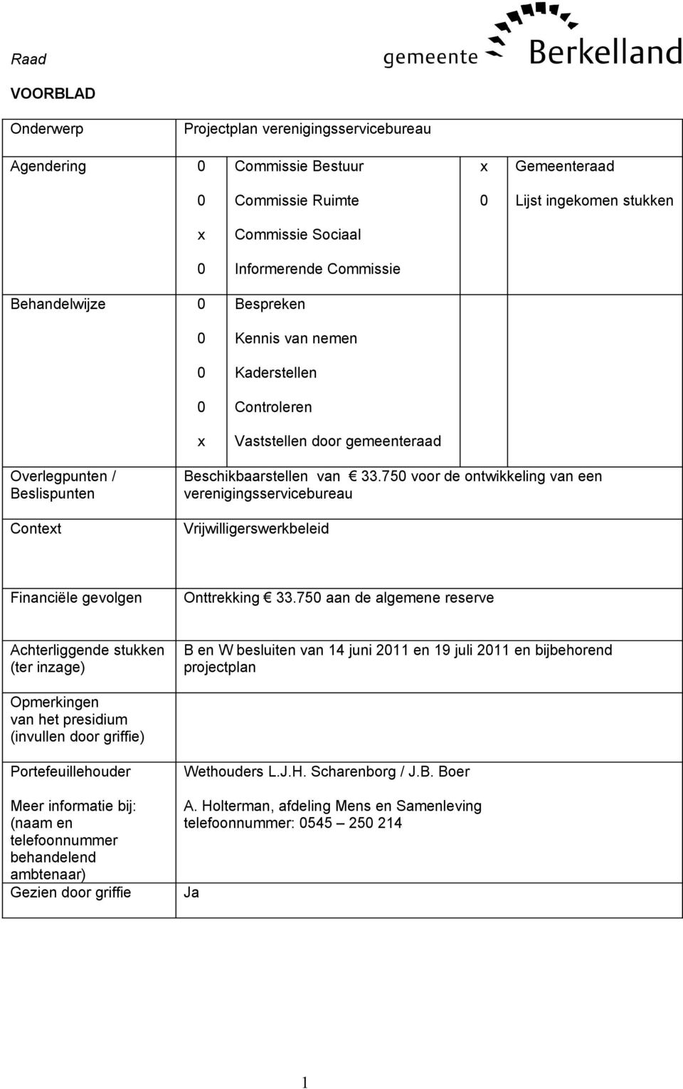 75 voor de ontwikkeling van een verenigingsservicebureau Vrijwilligerswerkbeleid Financiële gevolgen Onttrekking 33.