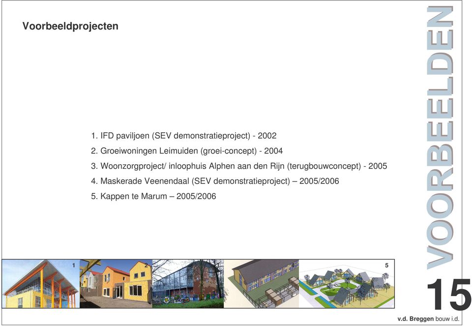 Woonzorgproject/ inloophuis Alphen aan den Rijn (terugbouwconcept) - 2005