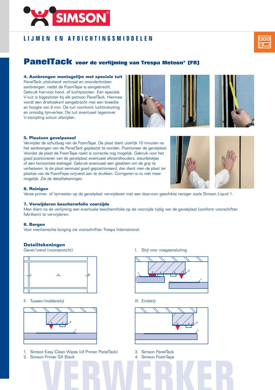Trappenhuis Tandheelkundig uitspraak PanelTack. Voor de verlijming van Trespa Meteon (FR) BUtgb - PDF Gratis  download