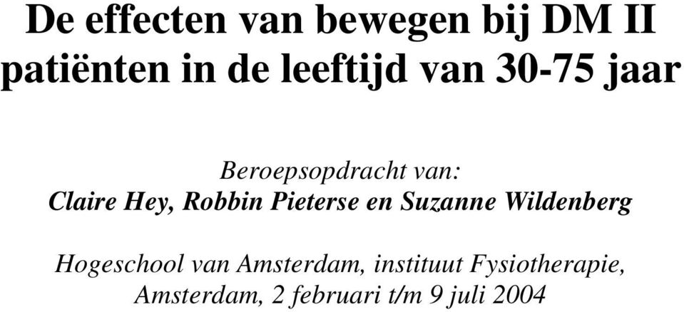 Pieterse en Suzanne Wildenberg Hogeschool van Amsterdam,