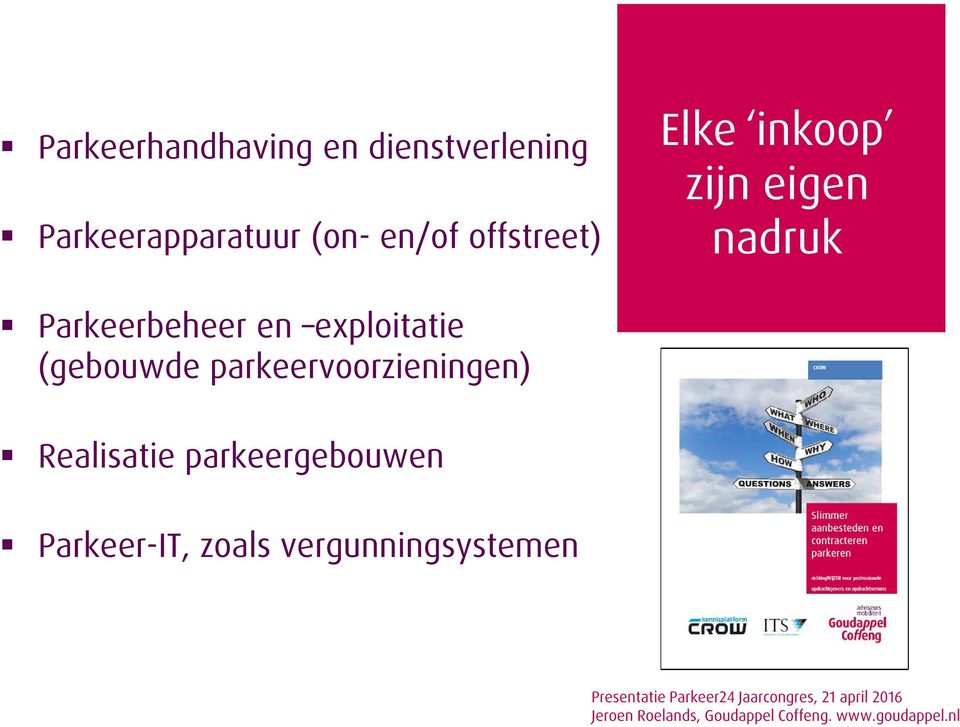 Parkeerbeheer en exploitatie (gebouwde