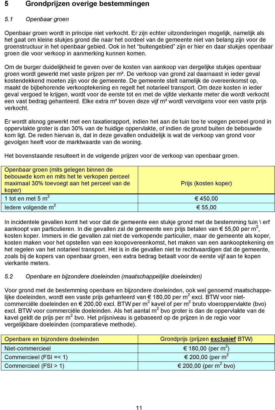 Ook in het buitengebied zijn er hier en daar stukjes openbaar groen die voor verkoop in aanmerking kunnen komen.