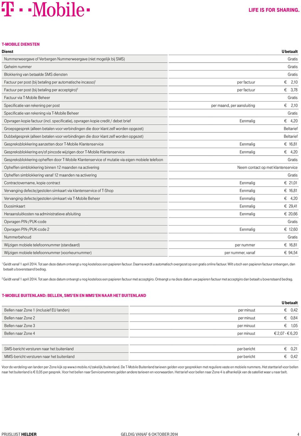 T-Mobile Beheer Opvragen kopie factuur (incl.