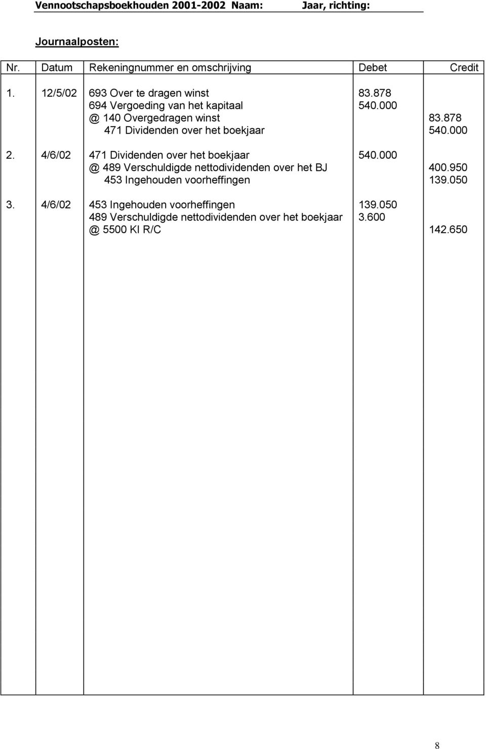 4/6/02 471 Dividenden over het boekjaar 540.
