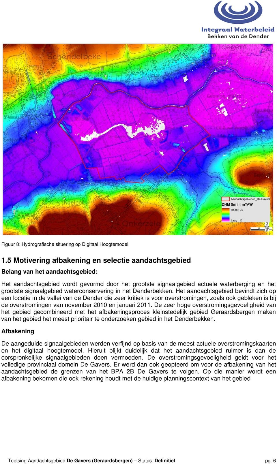 signaalgebied waterconservering in het Denderbekken.