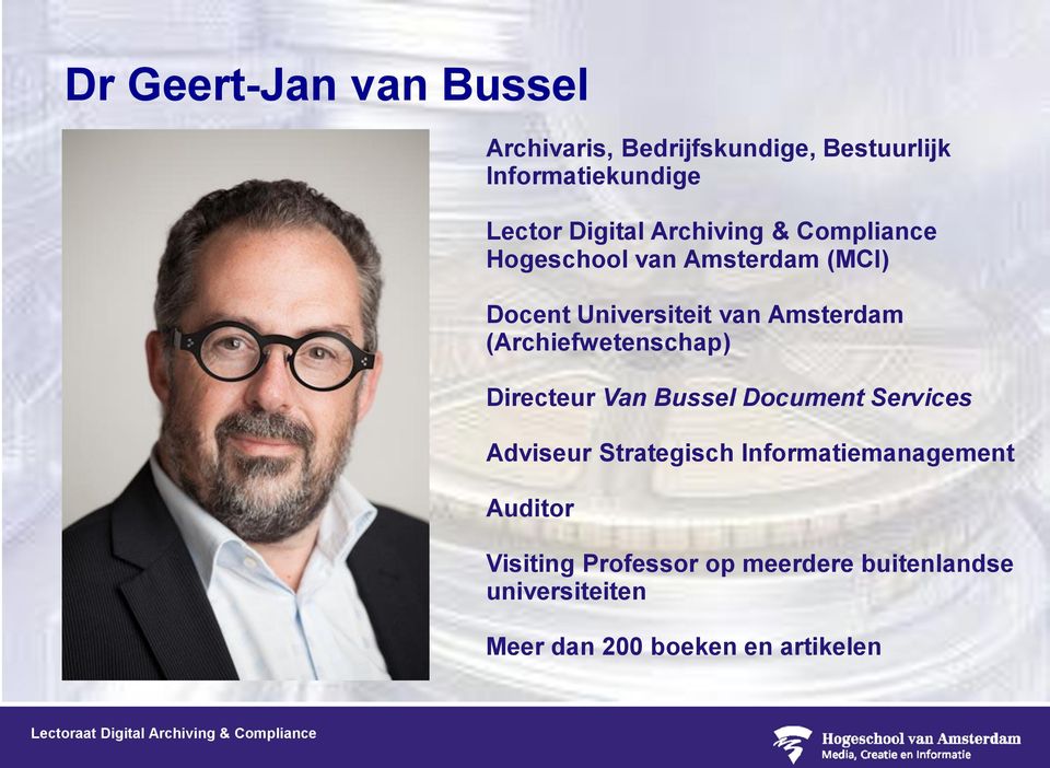 (Archiefwetenschap) Directeur Van Bussel Document Services Adviseur Strategisch