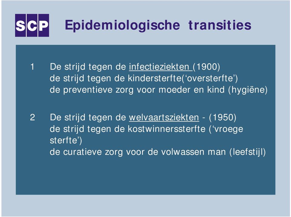 (hygiëne) 2 De strijd tegen de welvaartsziekten - (1950) de strijd tegen de