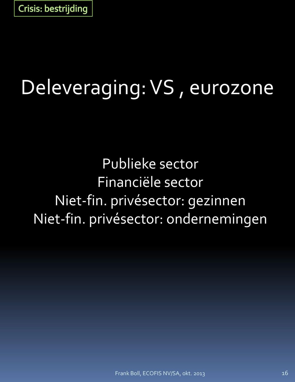 privésector: gezinnen Niet-fin.