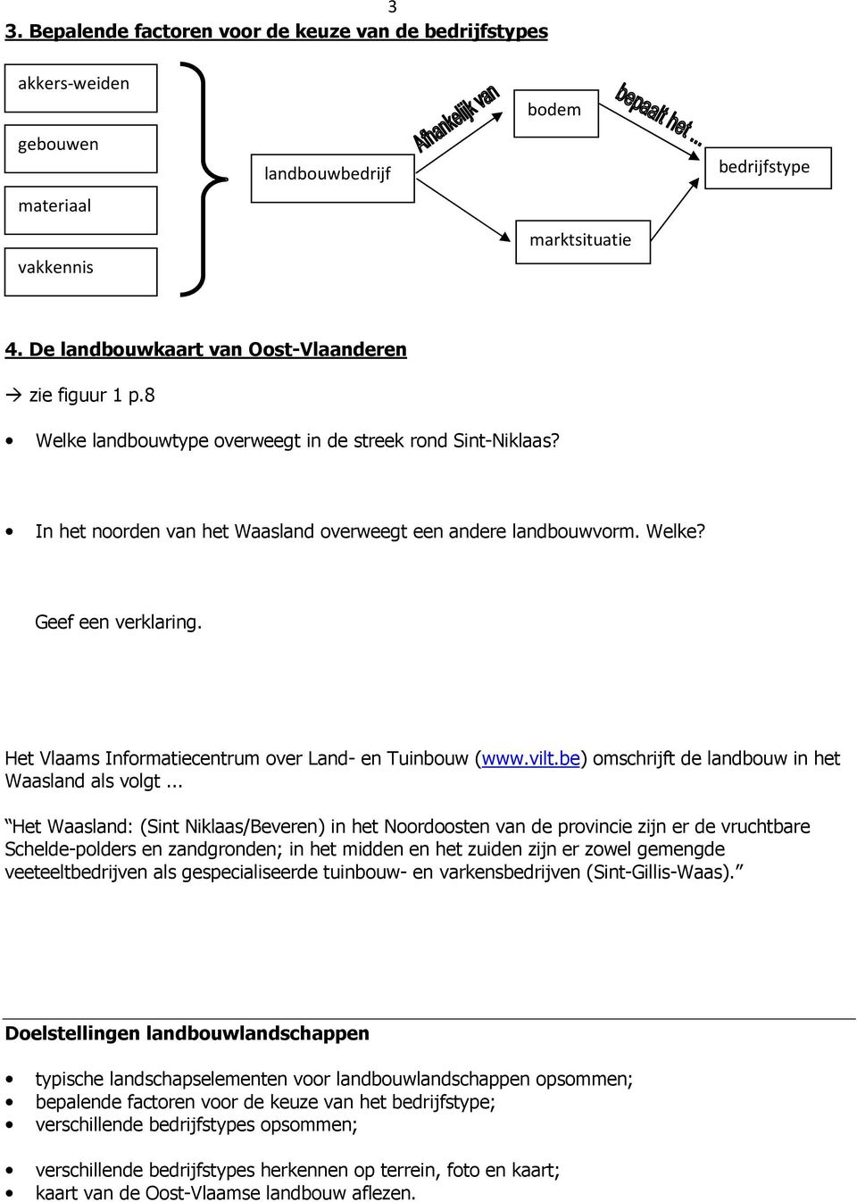 Het Vlaams Informatiecentrum over Land- en Tuinbouw (www.vilt.be) omschrijft de landbouw in het Waasland als volgt.