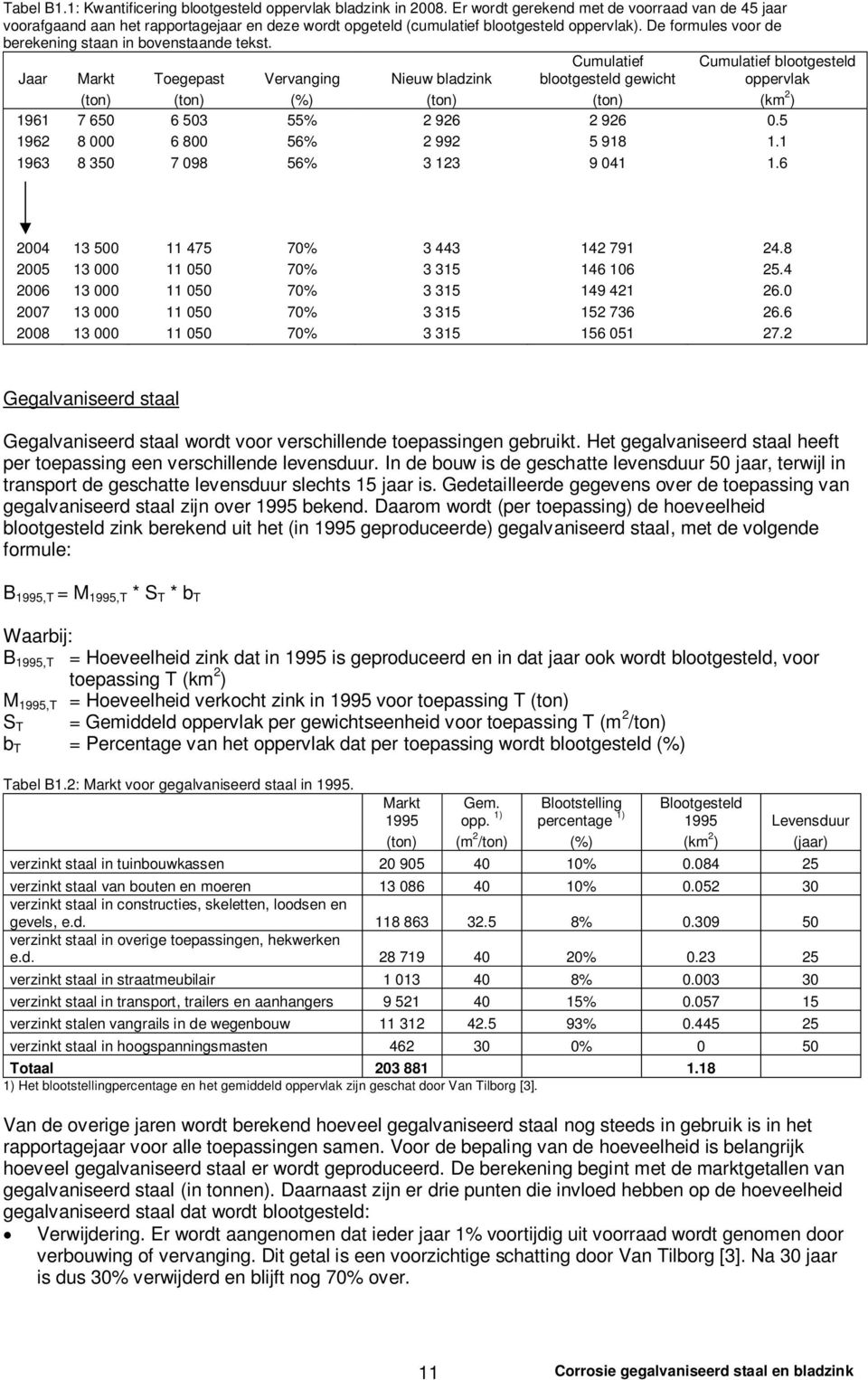 De formules voor de berekening staan in bovenstaande tekst.