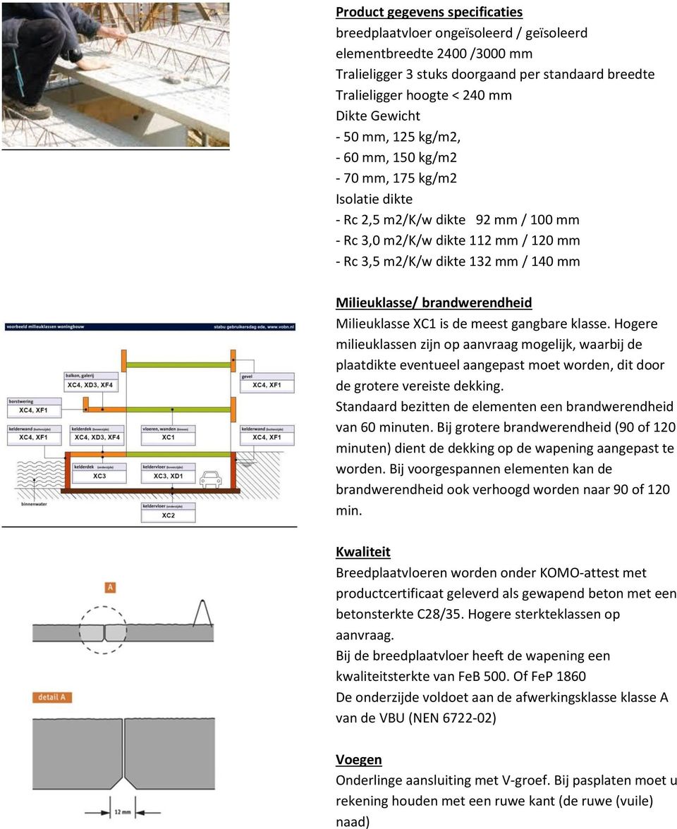brandwerendheid Milieuklasse XC1 is de meest gangbare klasse.