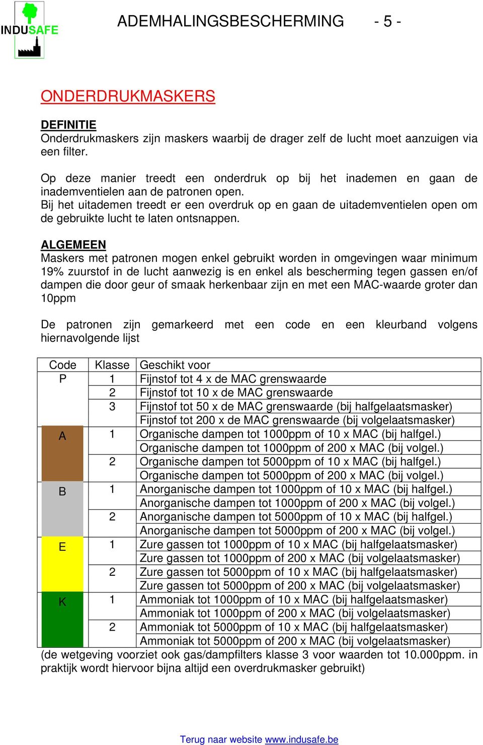 Bij het uitademen treedt er een overdruk op en gaan de uitademventielen open om de gebruikte lucht te laten ontsnappen.