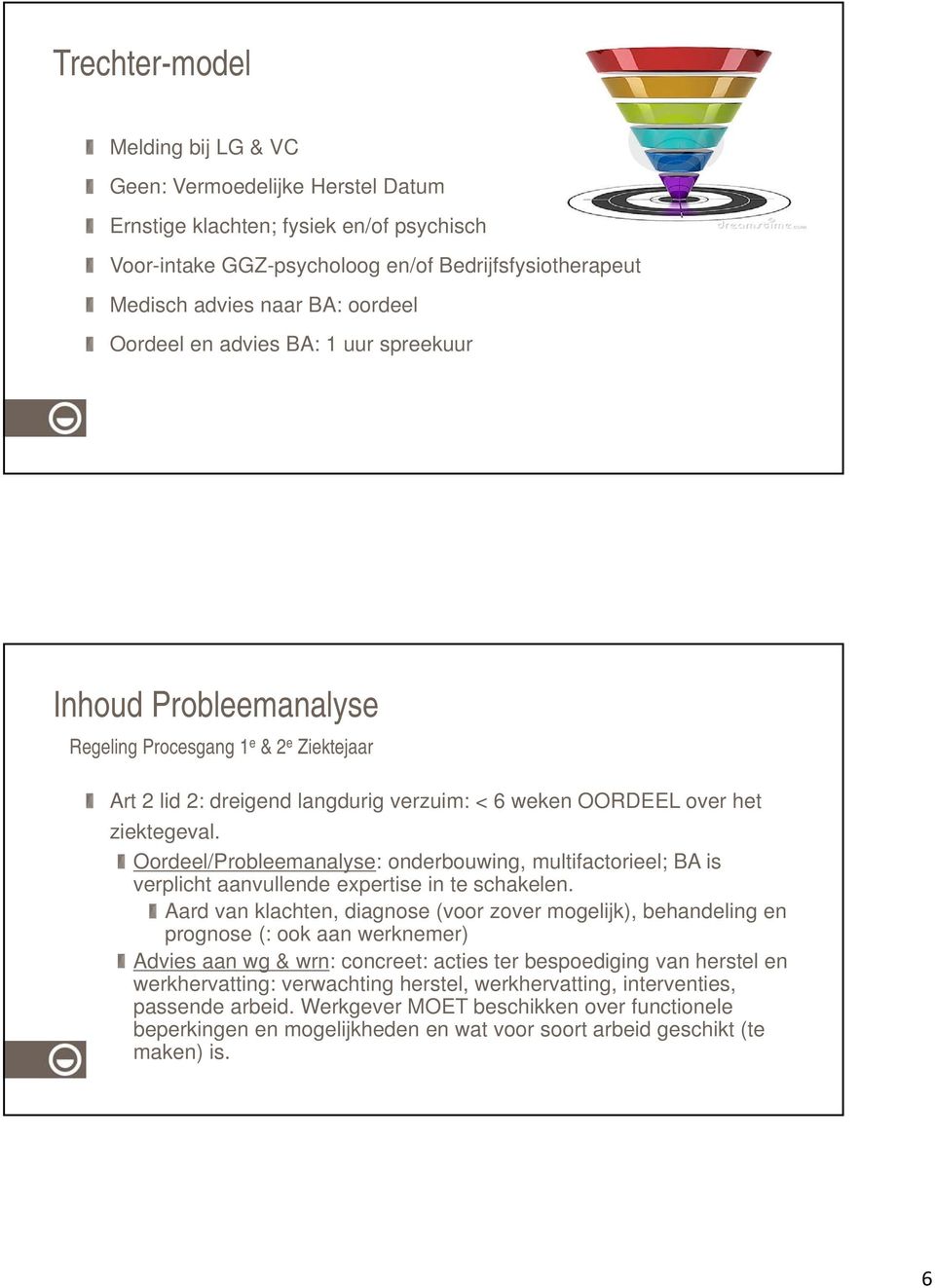 Oordeel/Probleemanalyse: onderbouwing, multifactorieel; BA is verplicht aanvullende expertise in te schakelen.