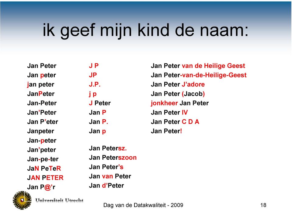 Jan Peterszoon Jan Peter s Jan van Peter Jan d Peter Jan Peter van de Heilige Geest Jan Peter-van-de-Heilige-Geest