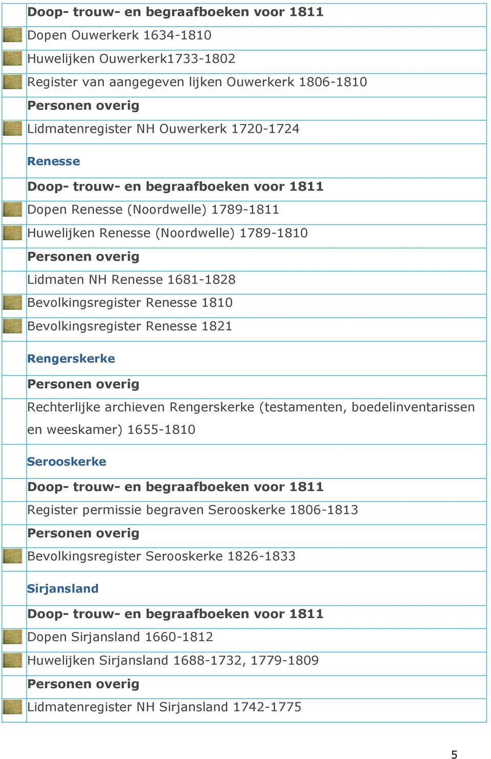 Rengerskerke Rechterlijke archieven Rengerskerke (testamenten, boedelinventarissen en weeskamer) 1655-1810 Serooskerke Register permissie begraven Serooskerke