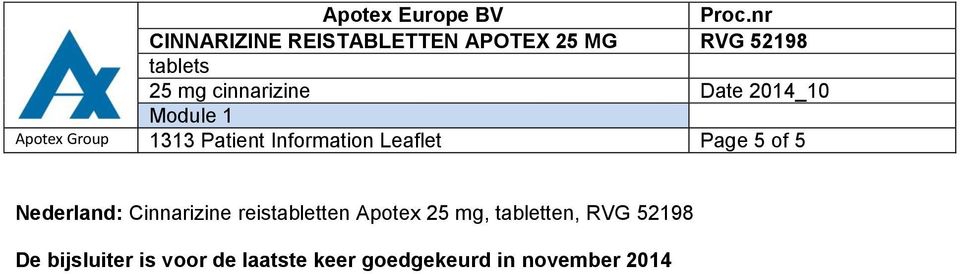 Apotex 25 mg, tabletten, RVG 52198 De bijsluiter