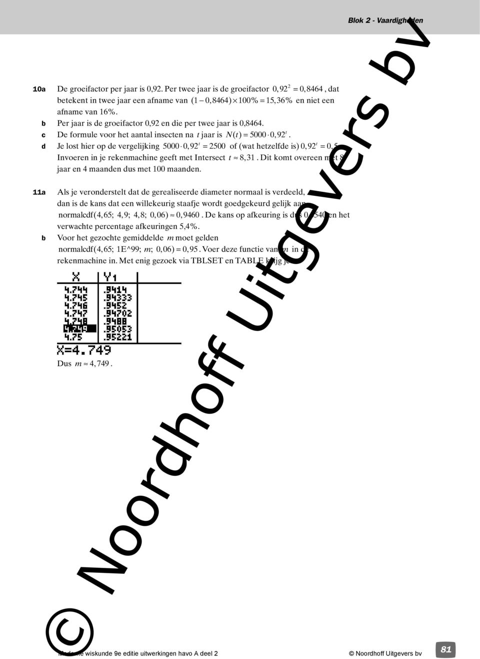 Invoeren in je rekenmahine geeft met Interset t 8,. Dit komt overeen met 8 jaar en maanen us met 00 maanen.