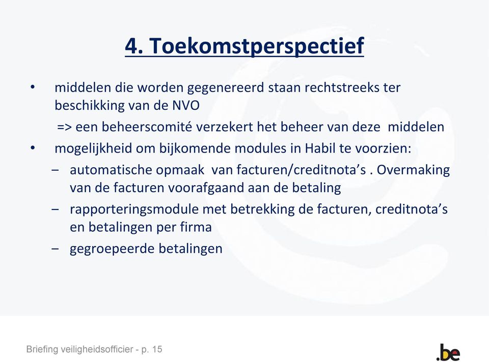 automatische opmaak van facturen/creditnota s.