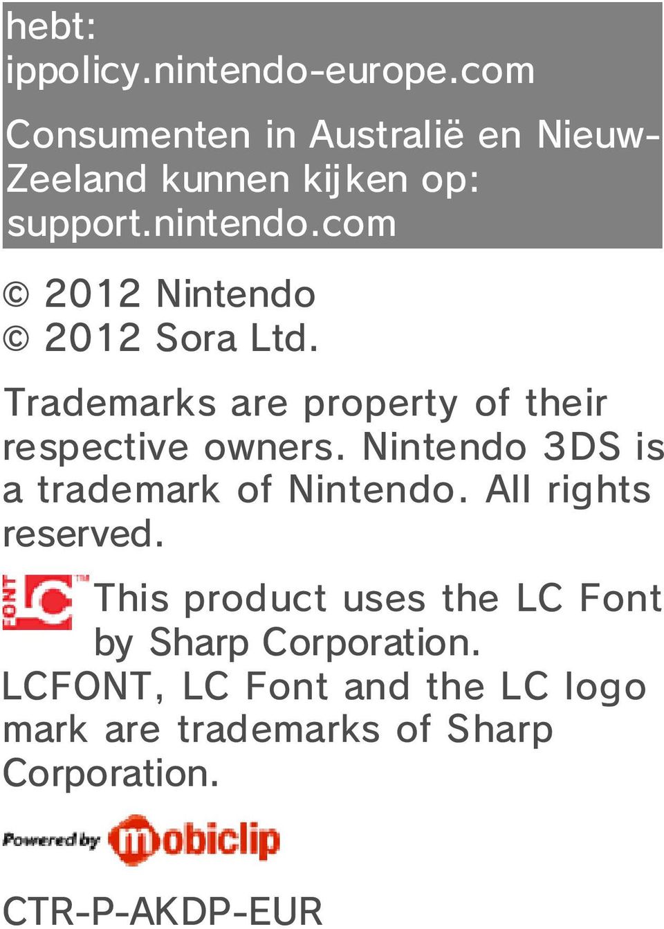 com 2012 Nintendo 2012 Sora Ltd. Trademarks are property of their respective owners.