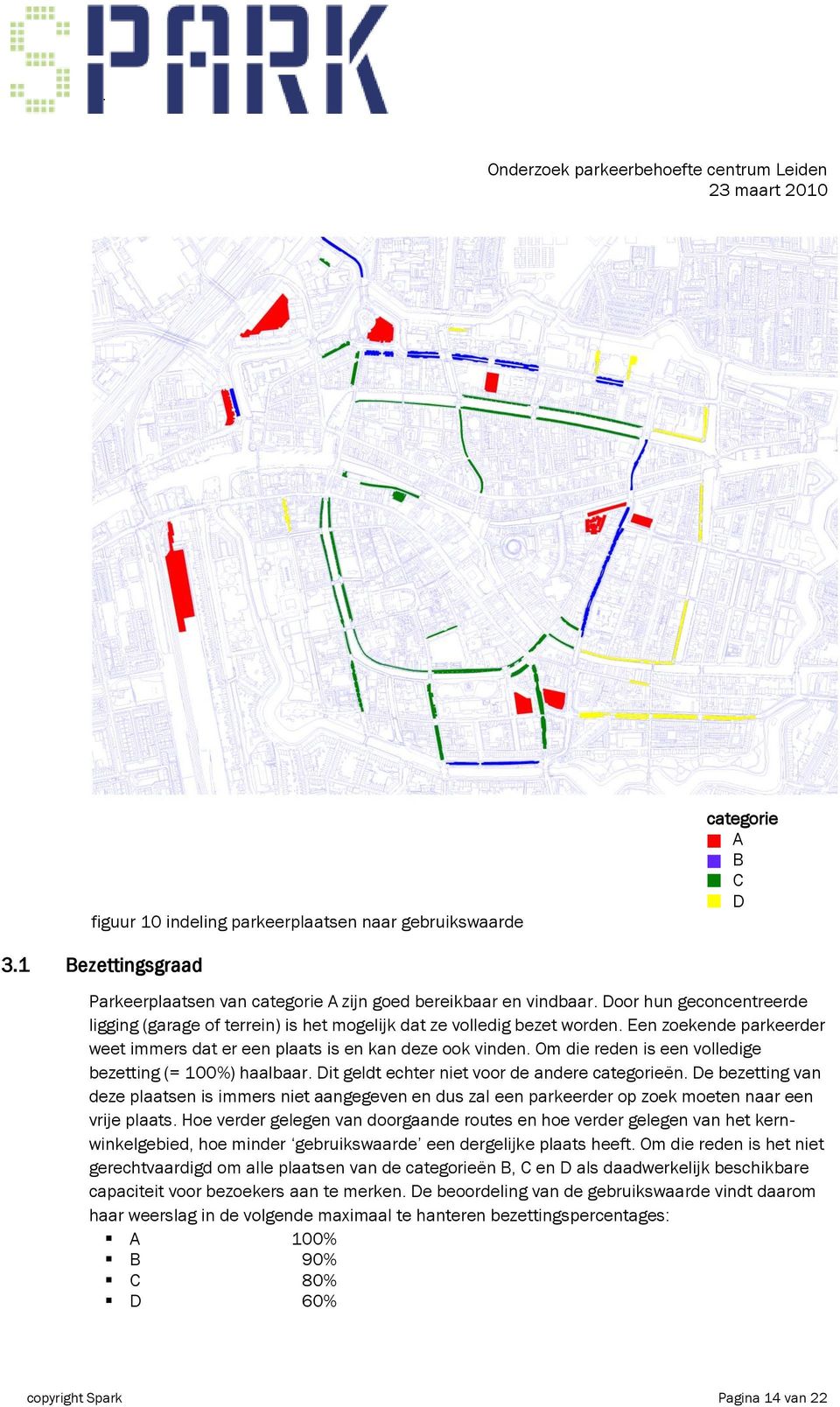 Om die reden is een volledige bezetting (= 100%) haalbaar. Dit geldt echter niet voor de andere categorieën.