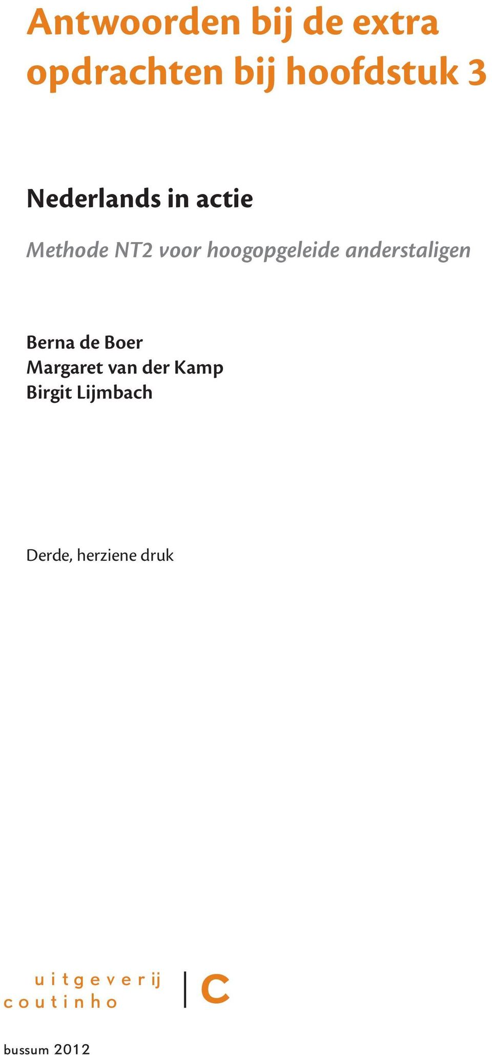 anderstaligen Berna de Boer Margaret van der Kamp Birgit
