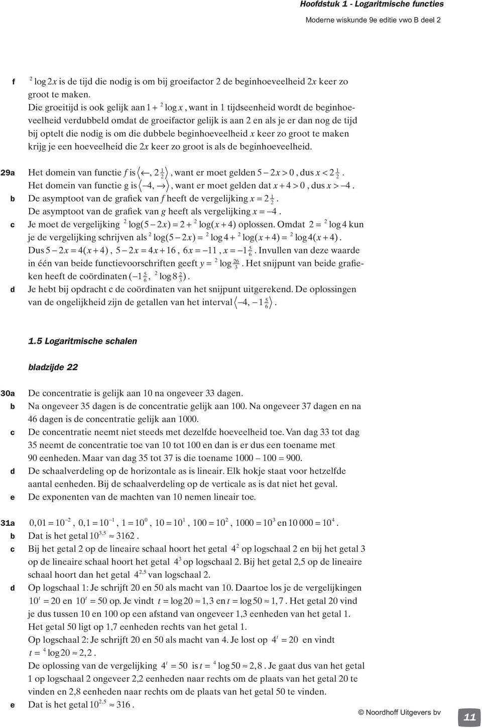 wn er moe elen 0, us He omein vn funie is,, wn er moe elen 0, us De sympoo vn e rfiek vn f heef e verelijkin De sympoo vn e rfiek vn heef ls verelijkin Je moe e verelijkin lo( ) lo( ) oplossen Om lo