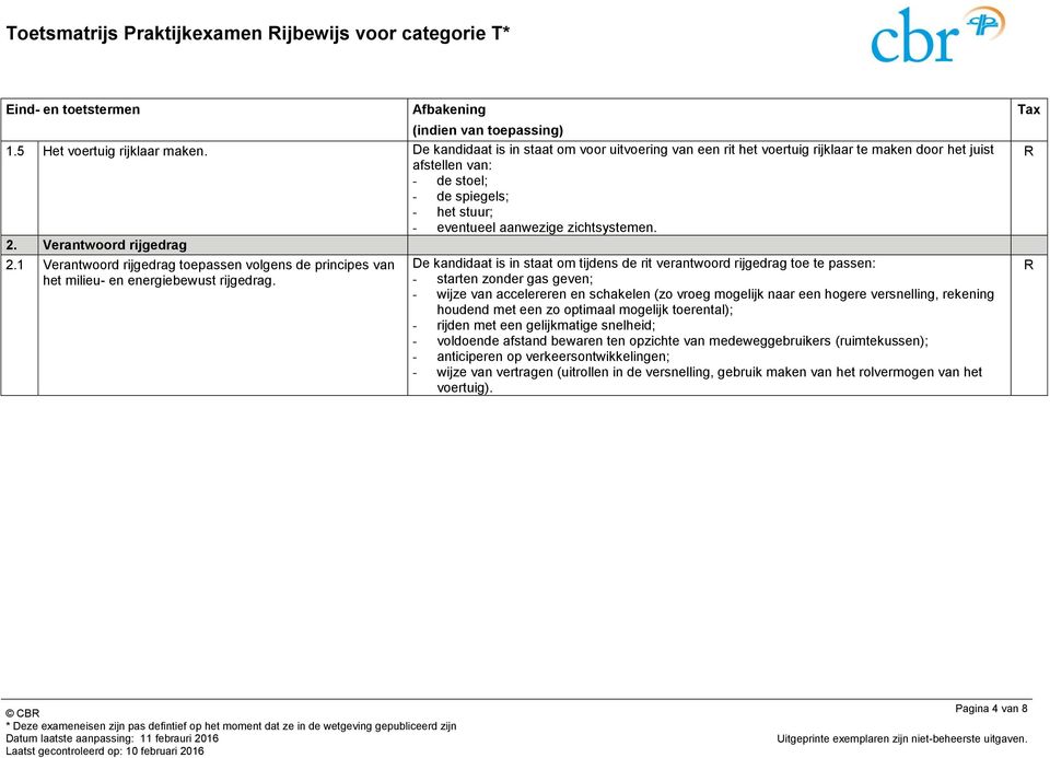 Verantwoord rijgedrag 2.1 Verantwoord rijgedrag toepassen volgens de principes van het milieu- en energiebewust rijgedrag.