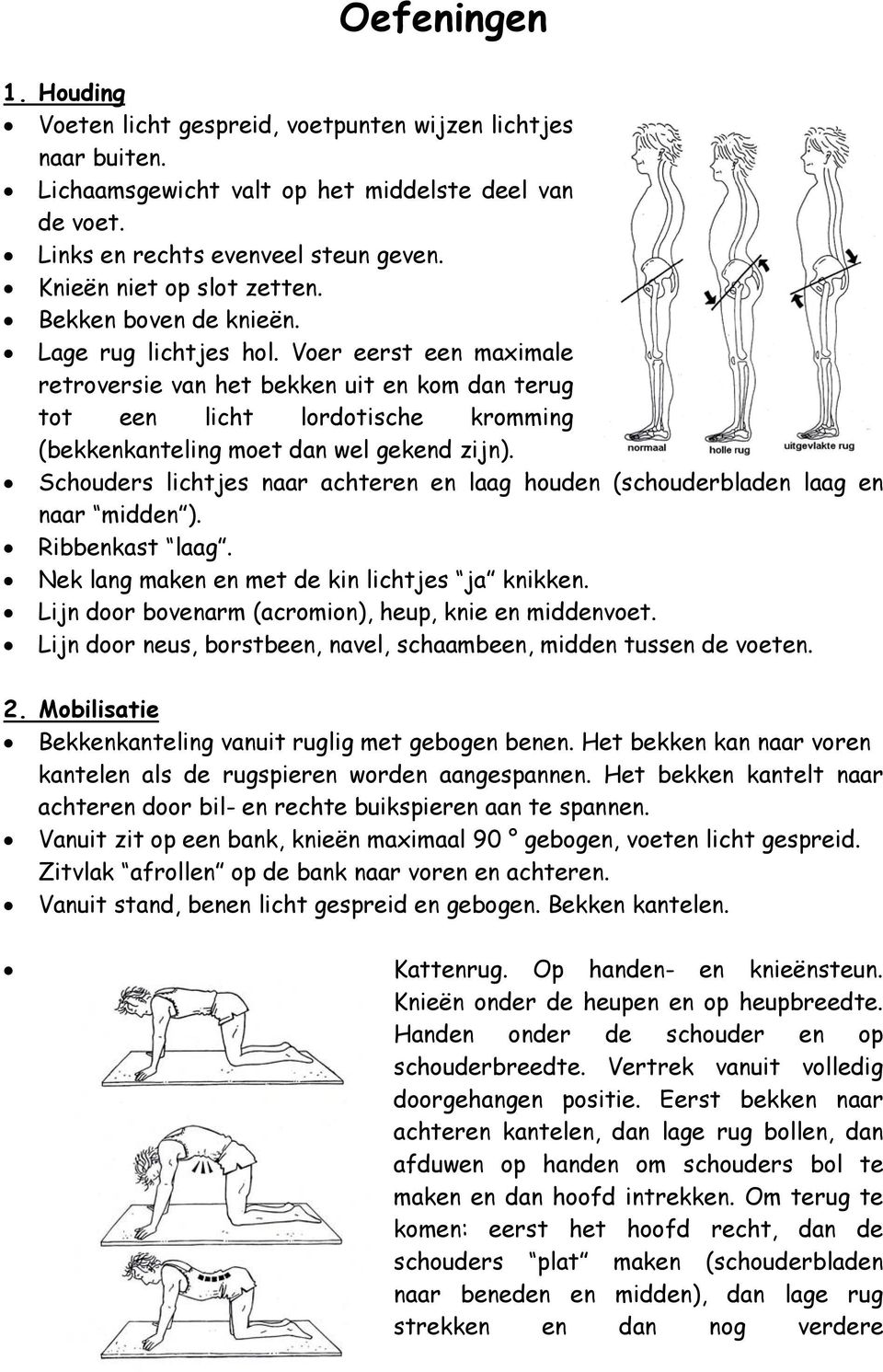 Oefeningen 1. Houding 2. Mobilisatie - PDF Free Download