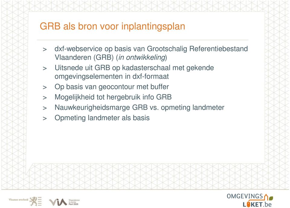 met gekende omgevingselementen in dxf-formaat > Op basis van geocontour met buffer >