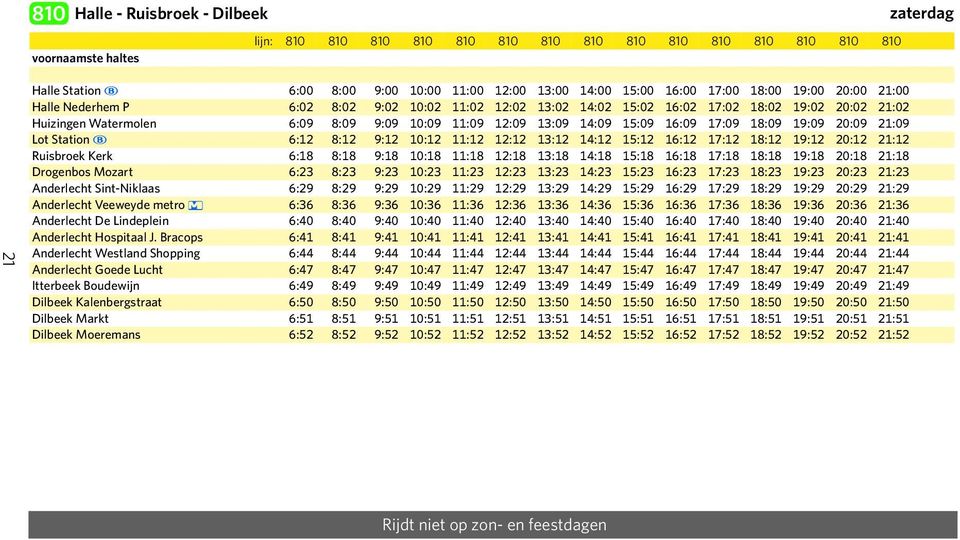 maandag-vrijdag 810 - Ruisbroek - Halle lijn: voornaamste - PDF download