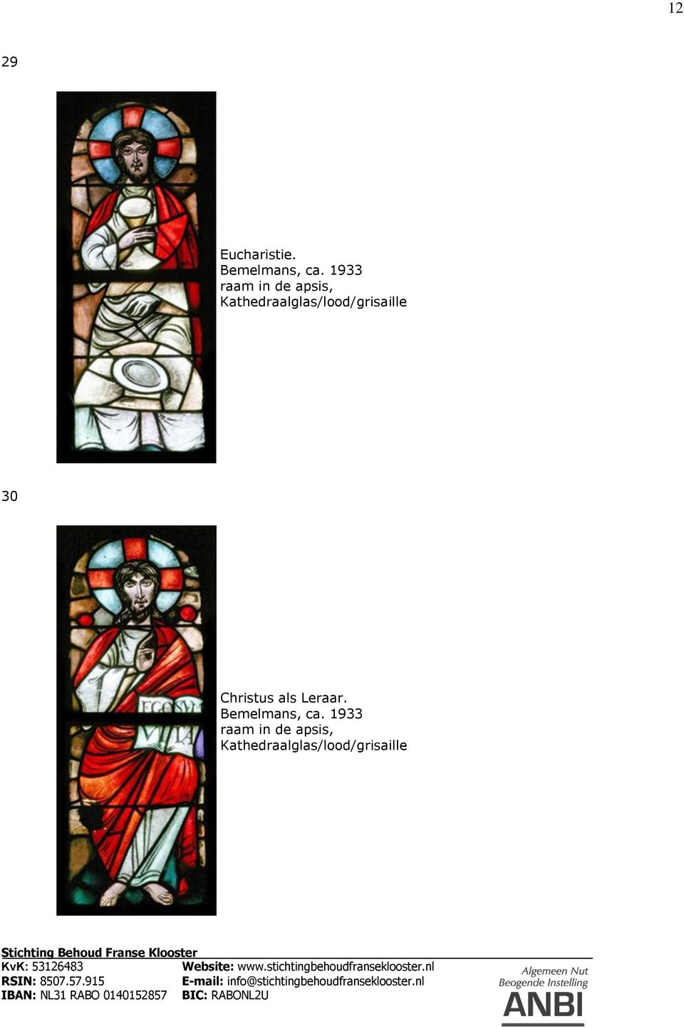 Kathedraalglas/lood/grisaille 30 Christus