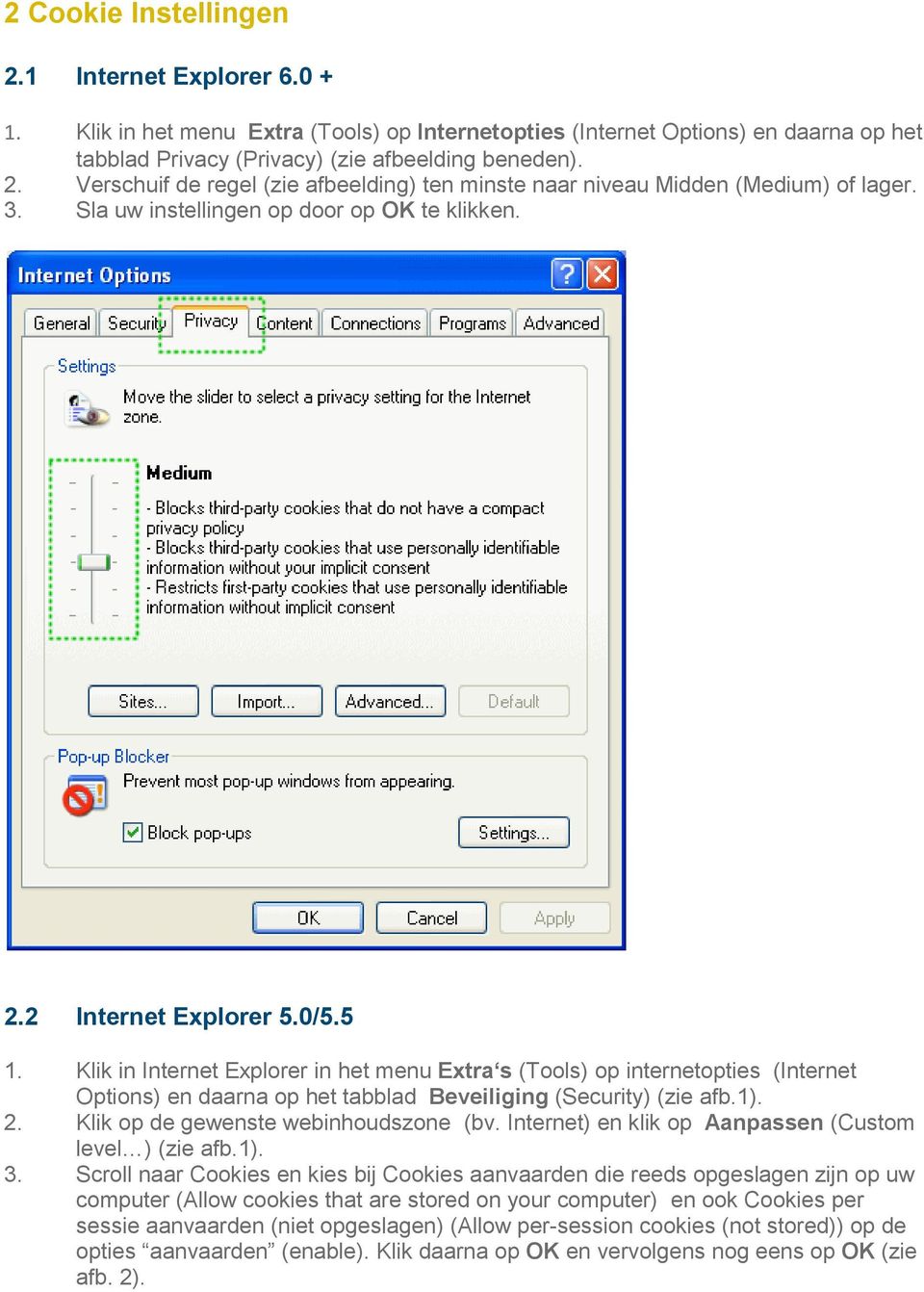 Klik in Internet Explorer in het menu Extra s (Tools) op internetopties (Internet Options) en daarna op het tabblad Beveiliging (Security) (zie afb.1). 2. Klik op de gewenste webinhoudszone (bv.