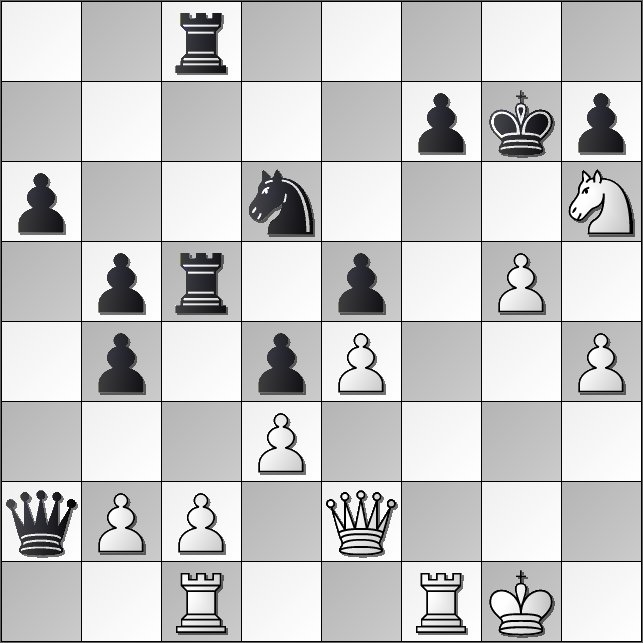 Wit: Mart Nabuurs. Zwart: Jozef Simenon (Commentaar: Mart Nabuurs) 1. e4 c5 2. Pc3 Pc6 3. g3 Pf6 4. Lg2 e6 5. Pge2 Le7 6. 0-0 0-0 7. d3 a6 8. h3 Dc7 9. Le3 b5 10. Dd2 d6 11.