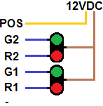 8 HDM11MD3 2-weg sein met gemeenschappelijke Massa verbinding. Met dit circuit kan je seinen aansturen en andere verbruikers gebruikt in modelbouw. De spanning kan zijn tussen 5V en 24V DC.