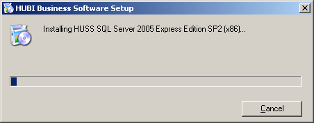 Als eerste wordt SQL Server 2005 Express Edition SP2 geinstalleerd.