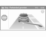 Rijden en bediening 169 Selecteer een parallelle of haakse parkeerplek door op het Colour-Info- Display op het pictogram 6 of 7 te tikken.