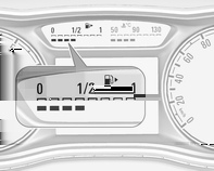 88 Instrumenten en bedieningsorganen Uplevel-display Toerenteller Brandstofmeter De auto is uitgevoerd met twee dagtellers voor verschillende tochten.