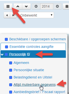 Als de gewijzigde WORD brief binnengehaald is, komt in de kolom Actief sjabloon Eigen te staan.