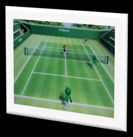 1 Tennis Spel: o Wii Sports; Tennis; o Het doel van het spel is het correct terugslaan van de tennisbal naar het veld van de tegenspeler; o In het spel moet er soms specifiek een forehand (beweging